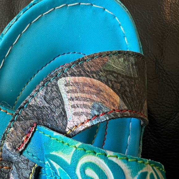 Turquoise “Work of Art” Sandals size 38 - Picture 8 of 8